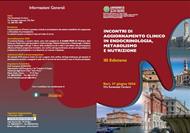 INCONTRI DI AGGIORNAMENTO CLINICO IN ENDOCRINOLOGIA, METABOLISMO E NUTRIZIONE III EDIZIONE 